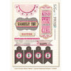 My Mind's Eye - Lost and Found 2 Collection - Blush - 3 Dimensional Chipboard Stickers with Glitter Accents - Better