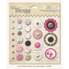 My Mind's Eye - Lost and Found 2 Collection - Blush - Decorative Brads with Glitter Accents - Favorite