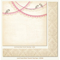My Mind's Eye - Lost and Found 2 Collection - Blush - 12 x 12 Double Sided Glitter Paper - Favorite Party