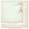 My Mind's Eye - Lost and Found 2 Collection - Blush - 12 x 12 Double Sided Paper - Sweet Eiffel