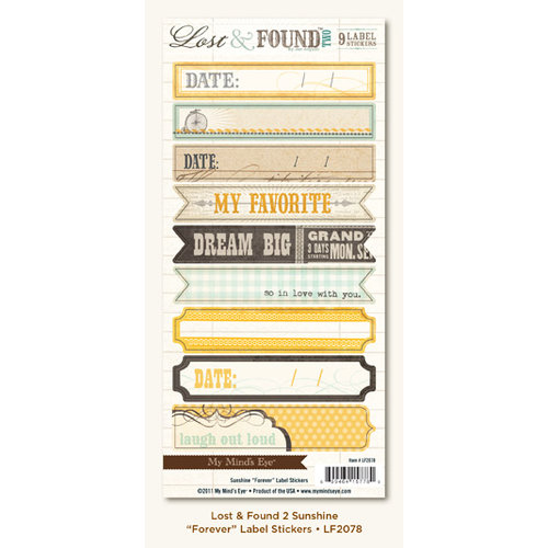My Mind's Eye - Lost and Found 2 Collection - Sunshine - Cardstock Stickers - Forever Label