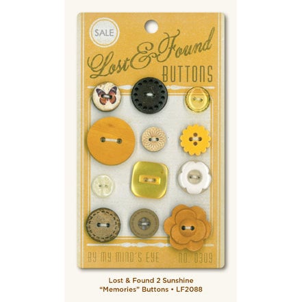 My Mind's Eye - Lost and Found 2 Collection - Sunshine - Buttons - Memories