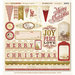 My Mind's Eye - Lost and Found Collection - Christmas - 12 x 12 Glittered Chipboard Stickers - Elements