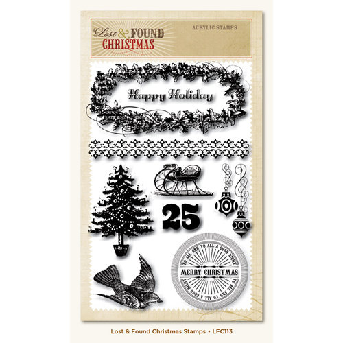 My Mind's Eye - Lost and Found Collection - Christmas - Clear Acrylic Stamps