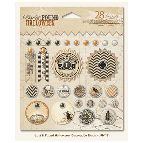 My Mind's Eye - Lost and Found Collection - Halloween - Decorative Brads