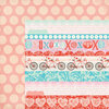 My Mind's Eye - Lucky in Love Collection - 12 x 12 Double Sided Paper - Multi Stripe
