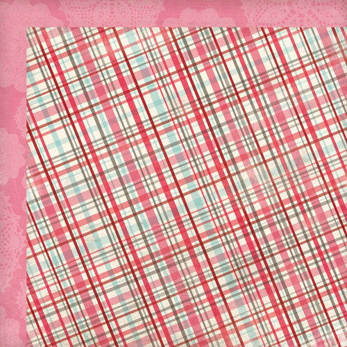 My Mind's Eye - Love Me Collection - 12 x 12 Double Sided Paper - Plaid
