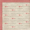 My Mind's Eye - Love Me Collection - 12 x 12 Double Sided Paper - Numbers Grid