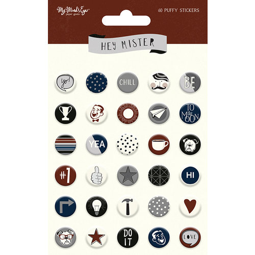 My Minds Eye - Hey Mister Collection - Puffy Stickers