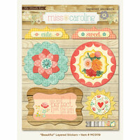 My Mind's Eye - Miss Caroline Collection - Howdy Doody - 3 Dimensional Stickers with Pearl Accents - Beautiful