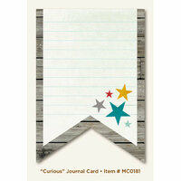 My Mind's Eye - Miss Caroline Collection - Dilly Dally - Journal Card - Curious