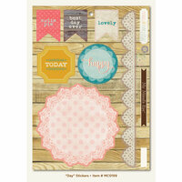 My Mind's Eye - Miss Caroline Collection - Dolled Up - Cardstock Stickers - Day