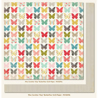 My Mind's Eye - Miss Caroline Collection - Dolled Up - 12 x 12 Double Sided Paper - Day Butterflies