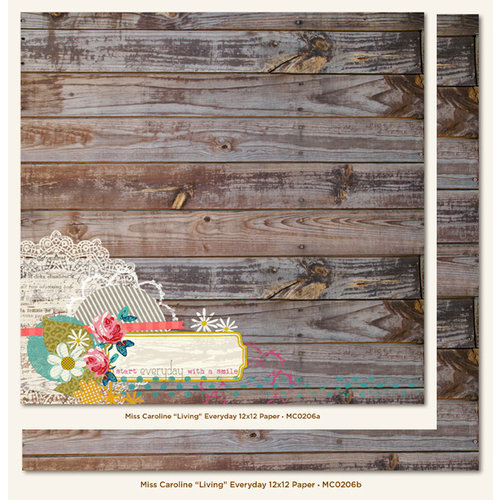 My Mind's Eye - Miss Caroline Collection - Dolled Up - 12 x 12 Double Sided Paper - Living Everyday