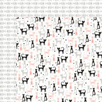 My Minds Eye - Meow Collection - 12 x 12 Double Sided Paper - Kitten Party