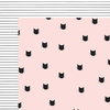 My Minds Eye - Meow Collection - 12 x 12 Double Sided Paper - Black Cat