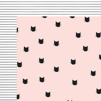 My Minds Eye - Meow Collection - 12 x 12 Double Sided Paper - Black Cat
