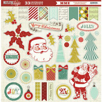 My Mind's Eye - Mistletoe Magic Collection - Christmas - 12 x 12 Chipboard Stickers