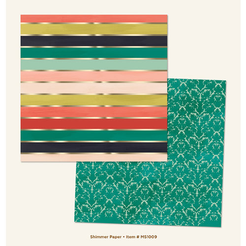 My Minds Eye - Market Street Collection - Ashbury Heights - 12 x 12 Double Sided Paper with Foil Accents - Shimmer