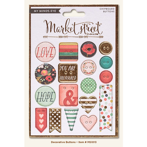 My Mind's Eye - Market Street Collection - Ashbury Heights - Decorative Buttons