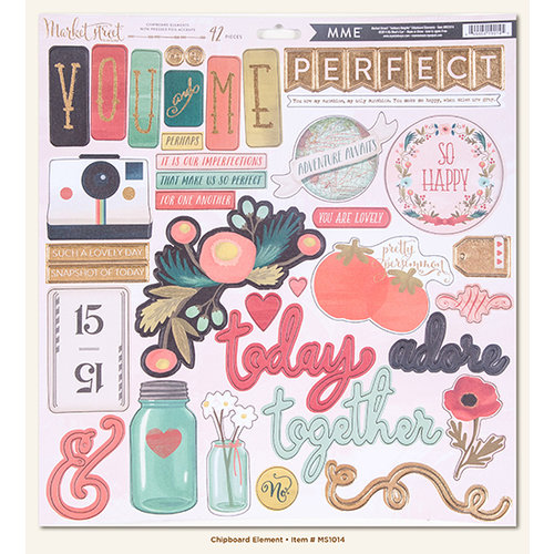 My Mind's Eye - Market Street Collection - Ashbury Heights - 12 x 12 Chipboard Stickers