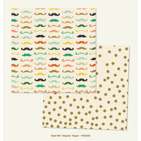My Minds Eye - Market Street Collection - Nob Hill - 12 x 12 Double Sided Paper - Stache