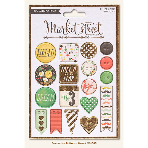 My Minds Eye - Market Street Collection - Nob Hill - Decorative Buttons