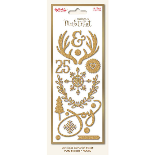 My Minds Eye - Christmas on Market Street Collection - Puffy Stickers