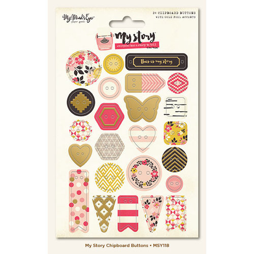 My Minds Eye - My Story Collection - Chipboard Buttons