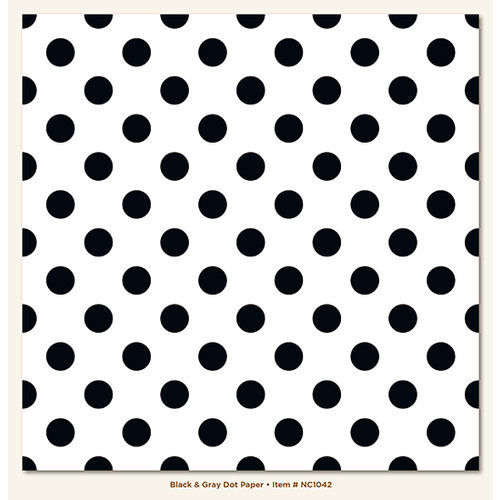 My Minds Eye - Necessities Collection - Black and Gray - 12 x 12 Paper - Dot