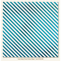 My Minds Eye - Necessities Collection - Teals - 12 x 12 Vellum Paper with Foil Accents - Stripe