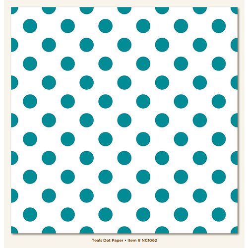 My Minds Eye - Necessities Collection - Teals - 12 x 12 Paper - Dot