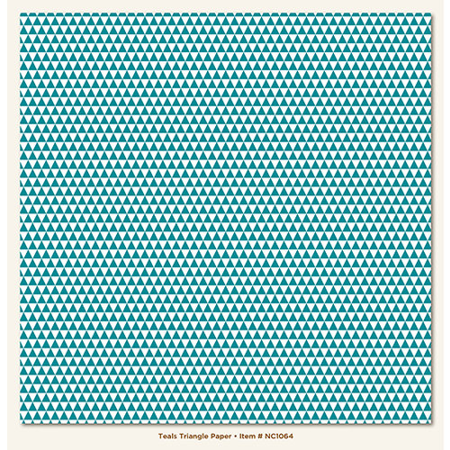 My Minds Eye - Necessities Collection - Teals - 12 x 12 Paper - Triangle