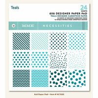 My Mind's Eye - Necessities Collection - Teals - 6 x 6 Paper Pad