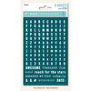 My Minds Eye - Necessities Collection - Teals - Cardstock Stickers - Tiny Alphabets and Words