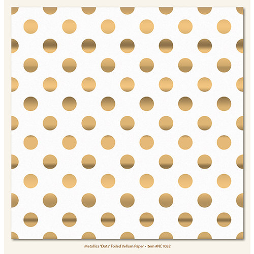 My Mind's Eye - Necessities Collection - Metallic - 12 x 12 Vellum Paper with Foil Accents - Dot