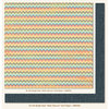 My Mind's Eye - On The Bright Side Collection - One - 12 x 12 Double Sided Paper - Multi Chevron