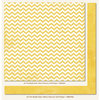 My Mind's Eye - On The Bright Side Collection - One - 12 x 12 Double Sided Paper - Yellow Chevron