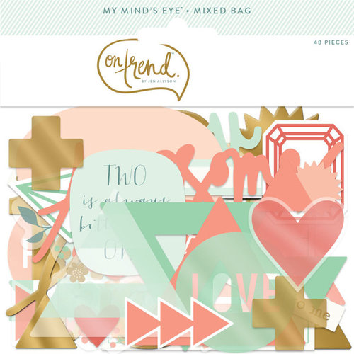 My Mind's Eye - On Trend Collection - Awesome - Mixed Bag with Foil Accents