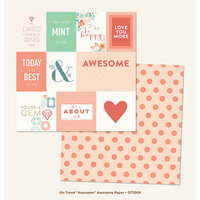 My Minds Eye - On Trend Collection - Awesome - 12 x 12 Double Sided Paper - Awesome