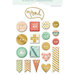 My Mind's Eye - On Trend Collection - Sweet - Chipboard Buttons with Foil Accents