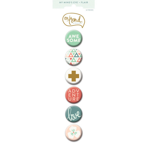 My Mind's Eye - On Trend Collection - Sweet - Flair - Decorative Buttons