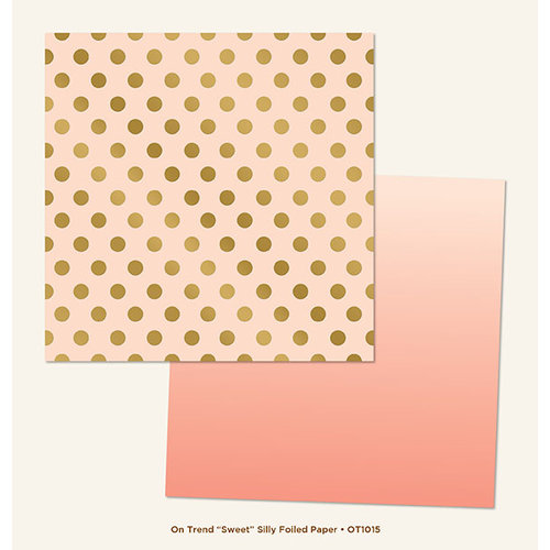 My Mind's Eye - On Trend Collection - Sweet - 12 x 12 Double Sided Paper with Foil Accents - Silly