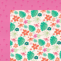 My Minds Eye - Palm Beach Collection - 12 x 12 Double Sided Paper - Floral