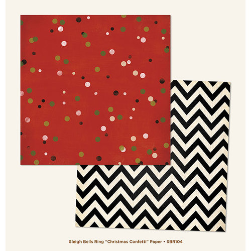 My Minds Eye - Sleigh Bells Ring Collection - Christmas - 12 x 12 Double Sided Paper - Christmas Confetti