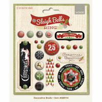 My Minds Eye - Sleigh Bells Ring Collection - Christmas - Decorative Brads