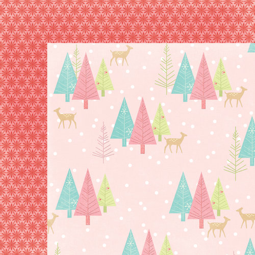 My Minds Eye - Sugar Plum Collection - Christmas - 12 x 12 Double Sided Paper with Glitter Accents - Wintry