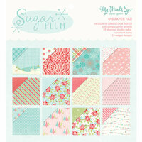 My Minds Eye - Sugar Plum Collection - Christmas - 6 x 6 Paper Pad with Glitter Accents