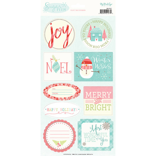 My Minds Eye - Sugar Plum Collection - Christmas - Cardstock Stickers with Glitter Accents