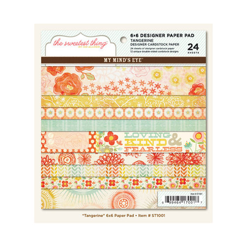 My Mind's Eye - The Sweetest Thing Collection - Tangerine - 6 x 6 Paper Pad